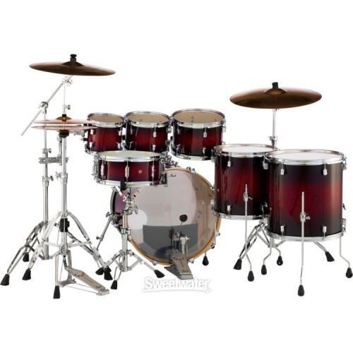  Pearl Decade Maple DMP927SP/C 7-piece Shell Pack with Snare Drum - Gloss Deep Red Burst