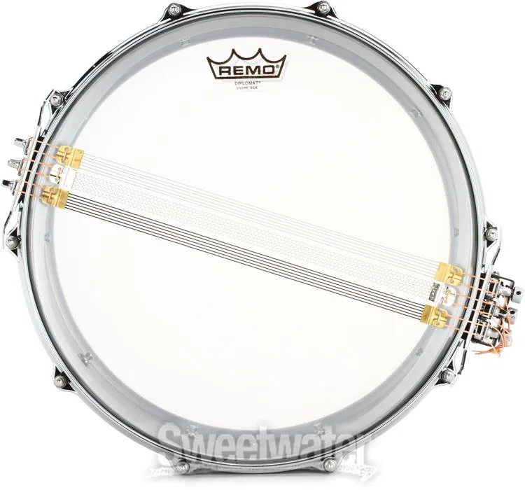  Pearl Symphonic Aluminum Snare Drum - 5.5-inch x 14-inch, Natural Brushed Demo