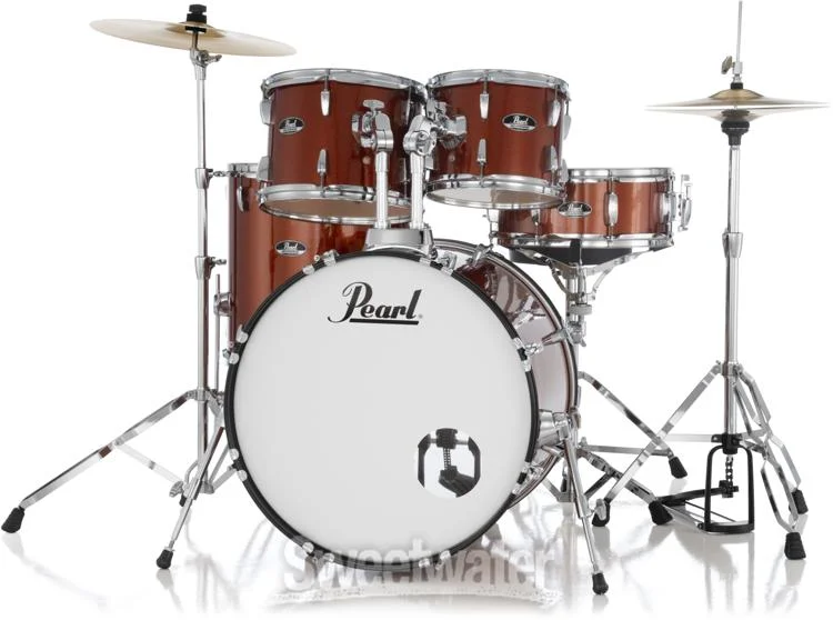  Pearl Roadshow RS525SC/C 5-piece Complete Drum Set with Cymbals - Burnt Orange