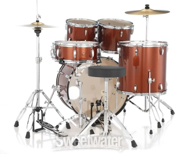  Pearl Roadshow RS525SC/C 5-piece Complete Drum Set with Cymbals - Burnt Orange