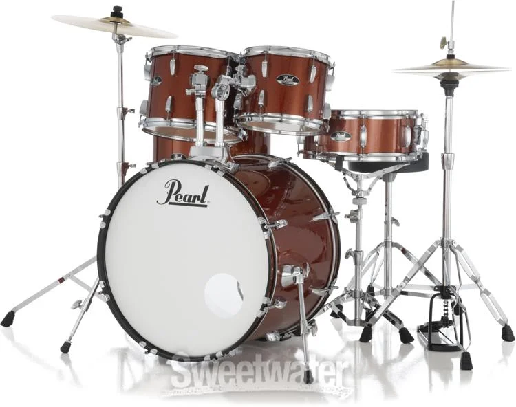  Pearl Roadshow RS525SC/C 5-piece Complete Drum Set with Cymbals - Burnt Orange