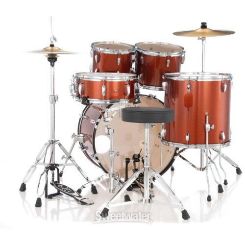  Pearl Roadshow RS525SC/C 5-piece Complete Drum Set with Cymbals - Burnt Orange