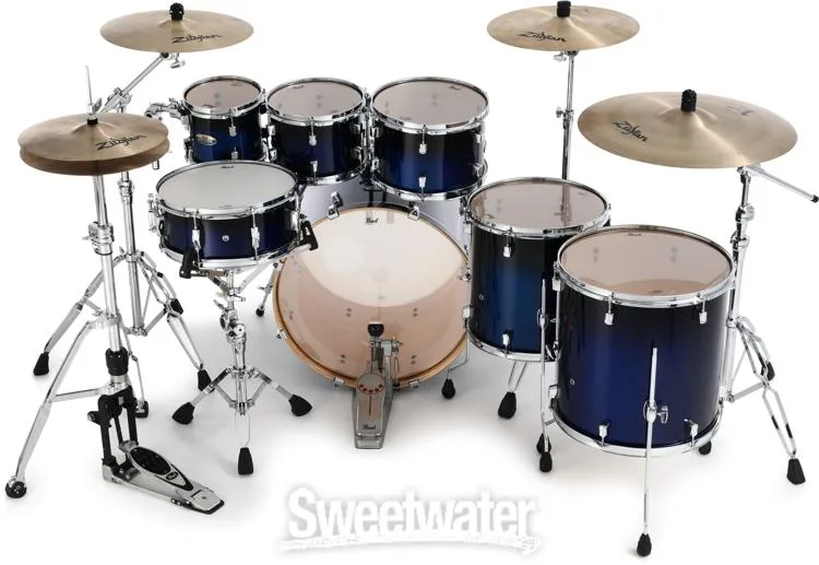  Pearl Decade Maple DMP927SP/C 7-piece Shell Pack with Snare Drum - Gloss Kobalt Fade Lacquer