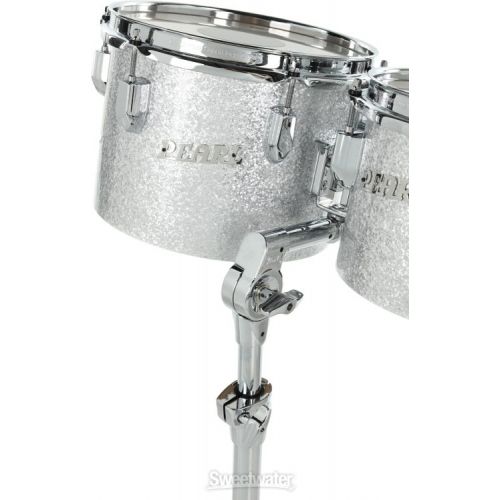  Pearl President Series Deluxe Concert Toms - 8-inch x 6-inch and 10-inch x 7-inch, Silver Sparkle