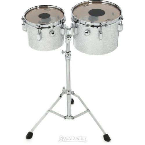  Pearl President Series Deluxe Concert Toms - 8-inch x 6-inch and 10-inch x 7-inch, Silver Sparkle