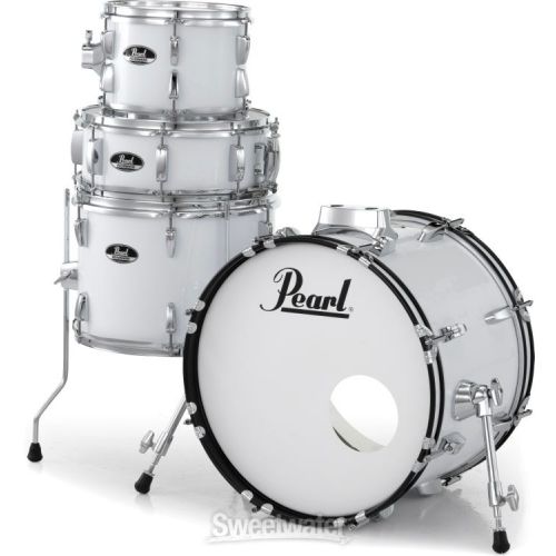  Pearl Roadshow RS584C/C 4-piece Complete Drum Set with Cymbals - Pure White