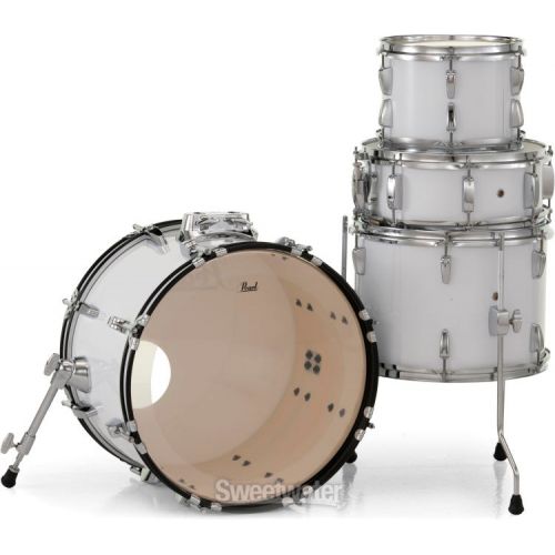  Pearl Roadshow RS584C/C 4-piece Complete Drum Set with Cymbals - Pure White