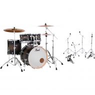 Pearl Decade Maple DMP925SP/C 5-piece Shell Pack with Snare Drum and Hardware Bundle- Satin Black Burst