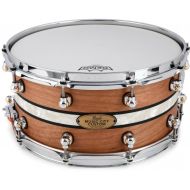 Pearl Music City Custom Solid Cherry Snare Drum - 6.5 x 14-inch - Natural with DuoBand Ebony Marine Inlay