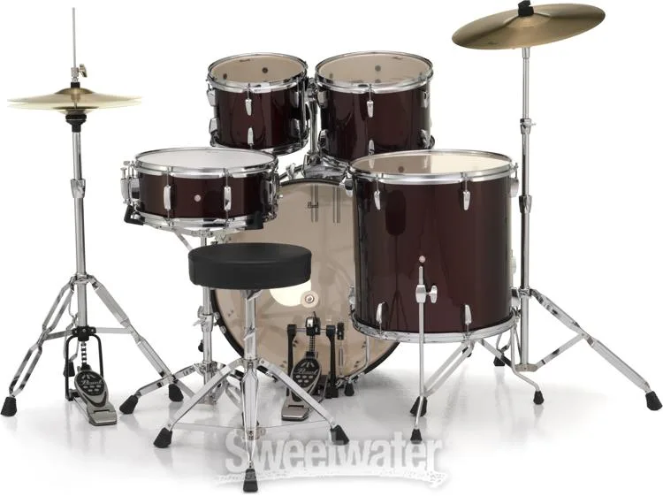  Pearl Roadshow RS525SC/C 5-piece Complete Drum Set with Cymbals - Wine Red