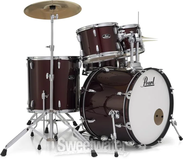  Pearl Roadshow RS525SC/C 5-piece Complete Drum Set with Cymbals - Wine Red