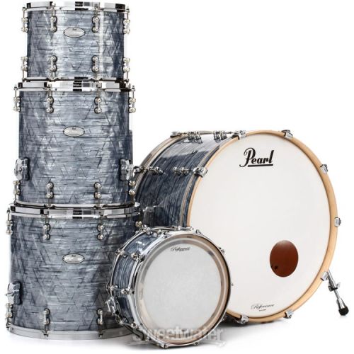  Pearl Music City Custom Reference Pure RFP526/C 5-piece Shell Pack with Snare - Molten Silver Pearl