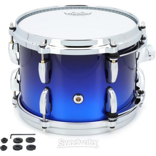  Pearl Masters Maple Pure Tom with Standard Mount - 7 x 10 inch - Kobalt Blue Fade Metallic