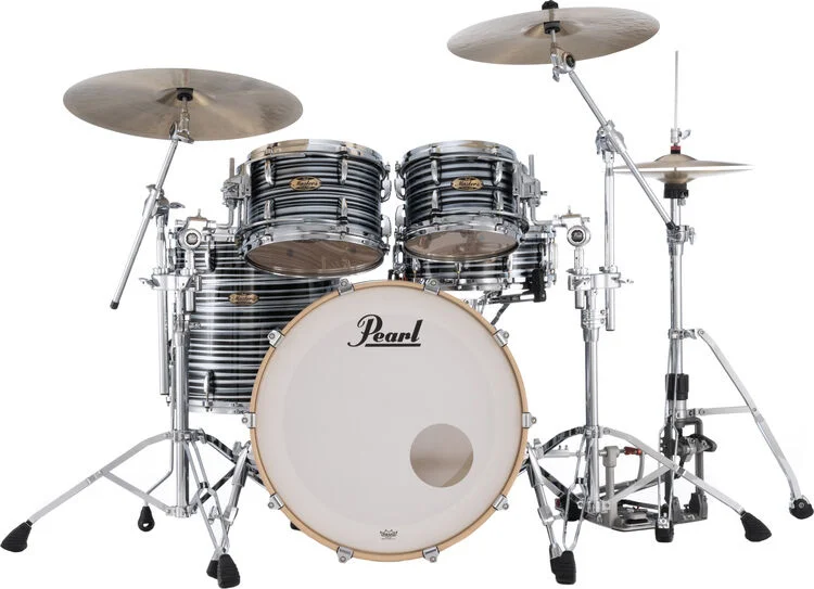  Pearl Masters Maple Pure 4-piece Shell Pack - Black Oyster Swirl