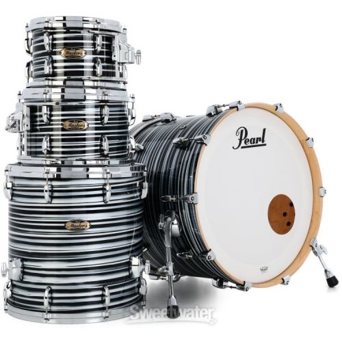  Pearl Masters Maple Pure 4-piece Shell Pack - Black Oyster Swirl