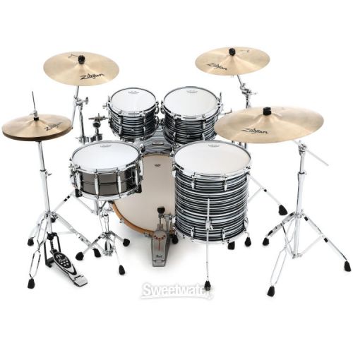  Pearl Masters Maple Pure 4-piece Shell Pack - Black Oyster Swirl