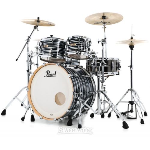  Pearl Masters Maple Pure 4-piece Shell Pack - Black Oyster Swirl