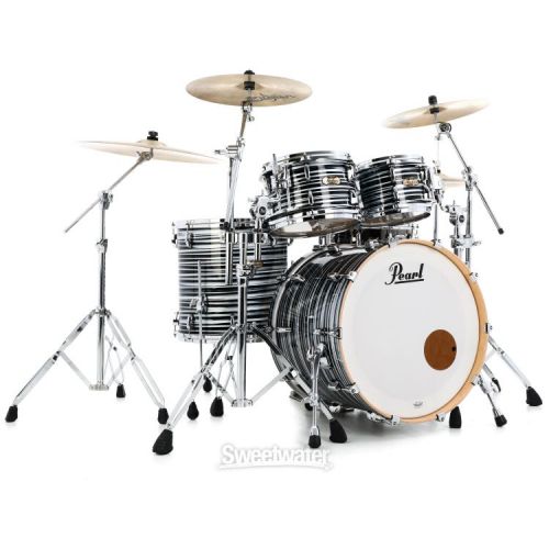  Pearl Masters Maple Pure 4-piece Shell Pack - Black Oyster Swirl