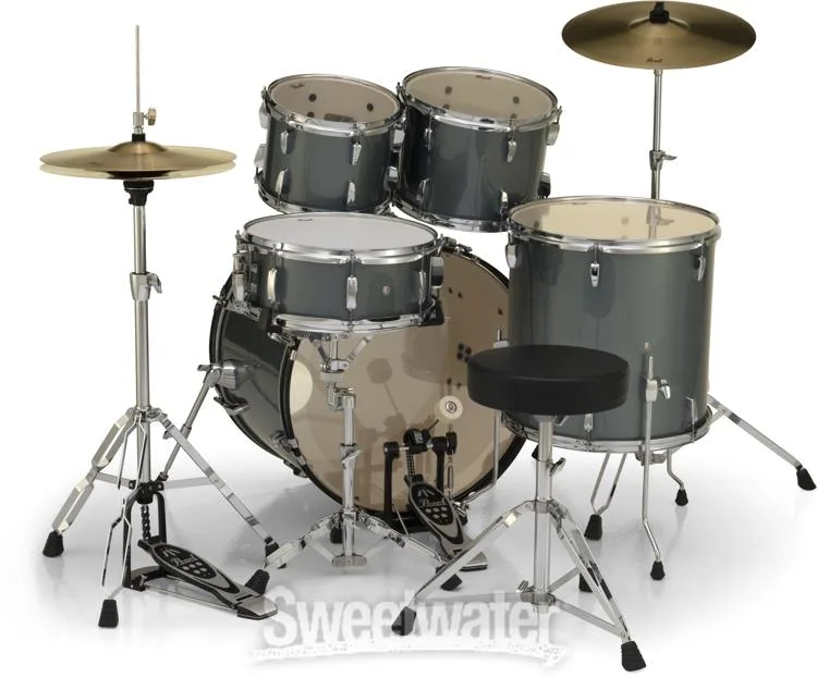  Pearl Roadshow RS525SC/C 5-piece Complete Drum Set with Cymbals - Charcoal Metallic