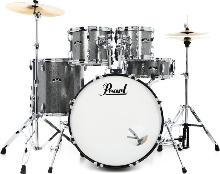  Pearl Roadshow RS525SC/C 5-piece Complete Drum Set with Cymbals - Charcoal Metallic