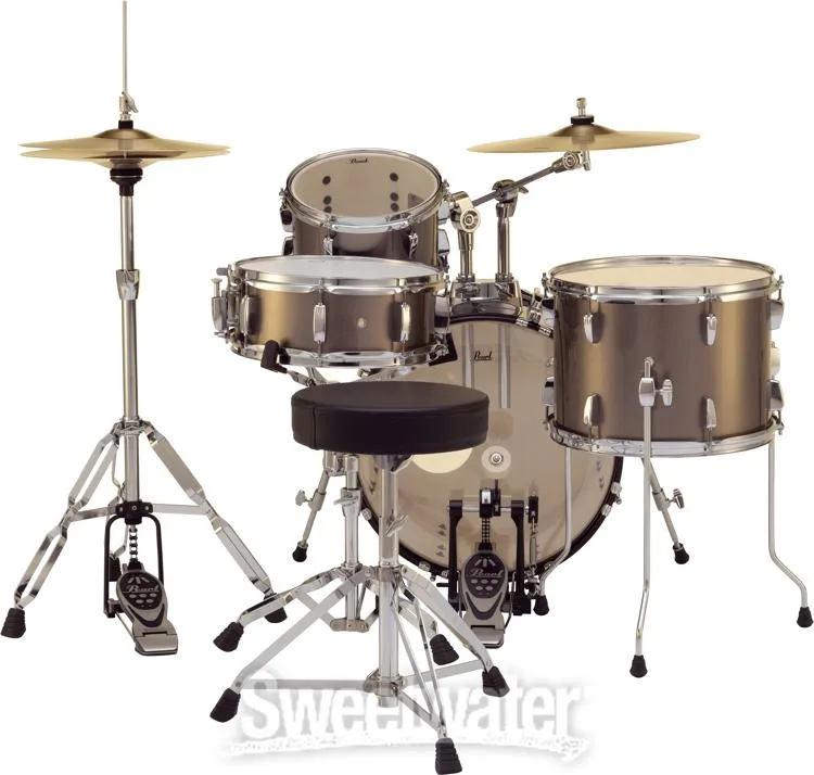  Pearl Roadshow RS584C/C 4-piece Complete Drum Set with Cymbals - Bronze Metallic