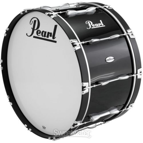  Pearl PBDM3016/A Championship Maple Marching Bass Drum - 30 inch x 16 inch, Midnight Black