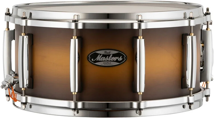  Pearl Masters Maple Snare Drum - 6.5 x 14-inch - Matte Olive Burst