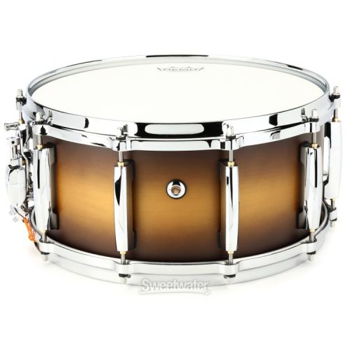  Pearl Masters Maple Snare Drum - 6.5 x 14-inch - Matte Olive Burst