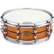 Pearl Music City Custom Solid Cherry Snare Drum - 5 x 14-inch - Natural with Ebony Inlay