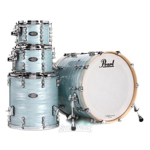  Pearl Music City Custom Reference Pure RFP422/C 4-piece Shell Pack - Ice Blue Oyster Wrap