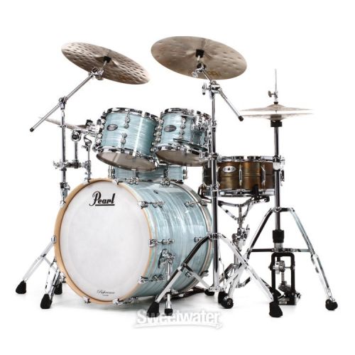  Pearl Music City Custom Reference Pure RFP422/C 4-piece Shell Pack - Ice Blue Oyster Wrap