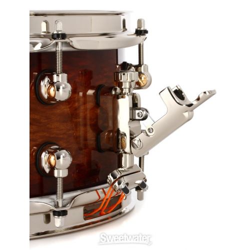  Pearl Masterworks Eucalyptus/Birch/Gum Snare Drum - 5.5 x 12-inch - Walnut Burst over Eucalyptus