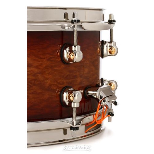  Pearl Masterworks Eucalyptus/Birch/Gum Snare Drum - 5.5 x 12-inch - Walnut Burst over Eucalyptus