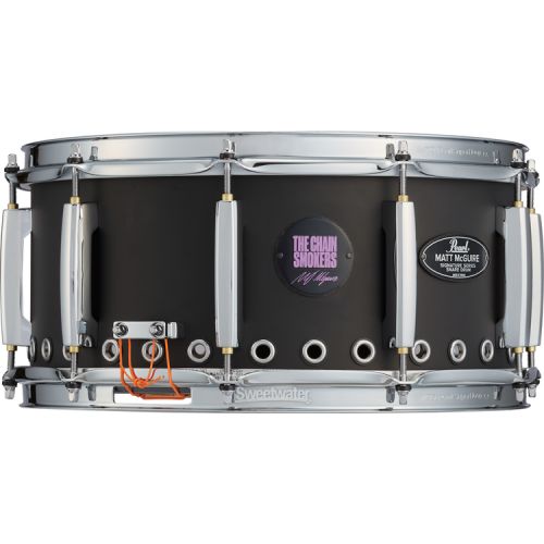  Pearl Matt McGuire Signature Snare Drum - 6.5 x 14-inch - Black Powdered Coat