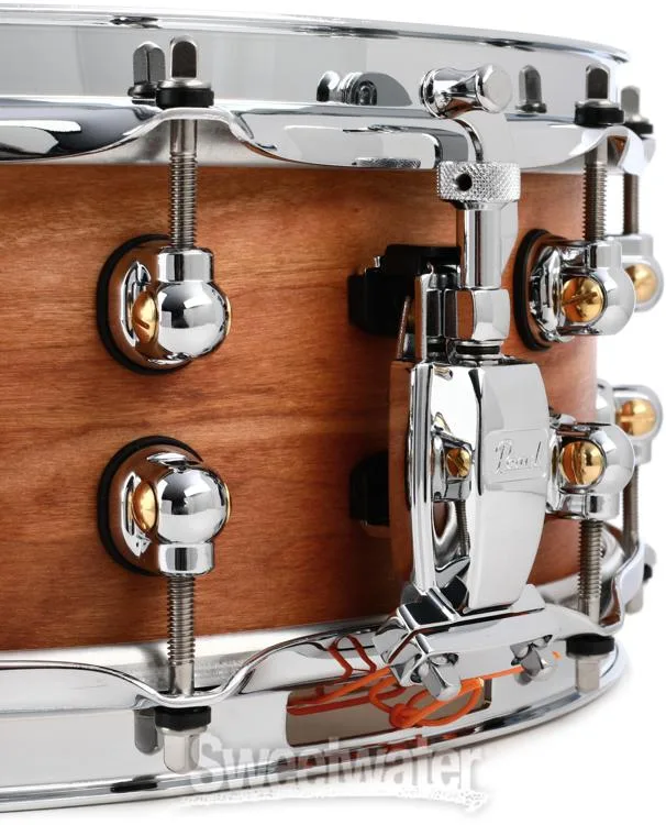  Pearl Music City Custom Solid Cherry Snare Drum - 5 x 14-inch - Natural Hand-Rubbed Finish