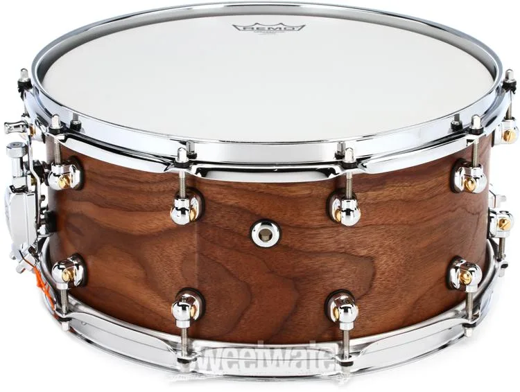  Pearl Music City Custom Solid Walnut Snare Drum - 6.5 x 14-inch - Natural Hand-Rubbed Finish