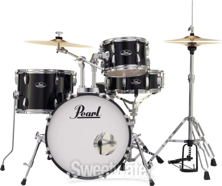  Pearl Roadshow RS584C/C 4-piece Complete Drum Set with Cymbals - Jet Black