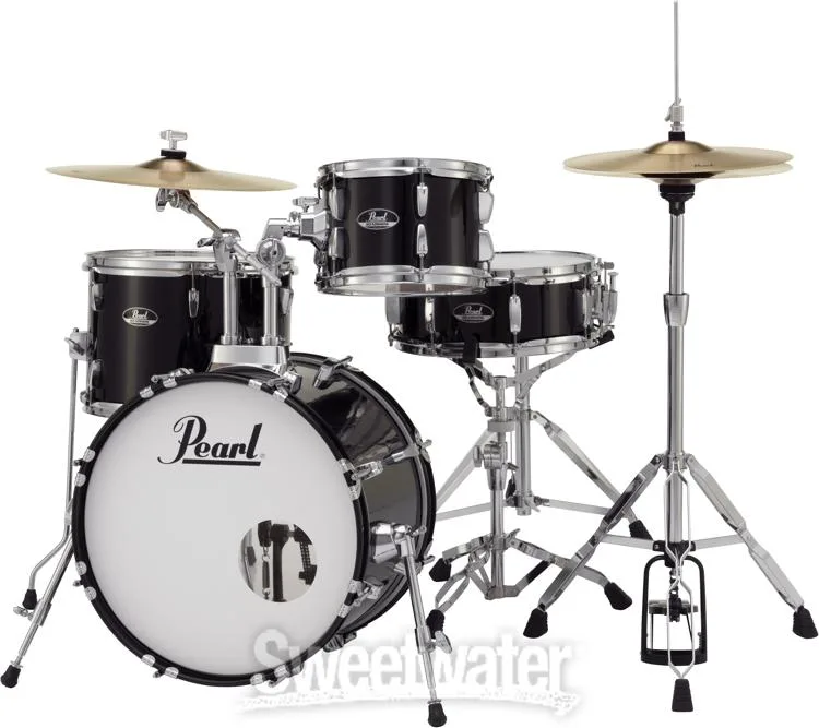  Pearl Roadshow RS584C/C 4-piece Complete Drum Set with Cymbals - Jet Black