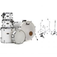 Pearl Decade Maple DMP925SP/C 5-piece Shell Pack with Snare Drum and Hardware Bundle - White Satin Pearl