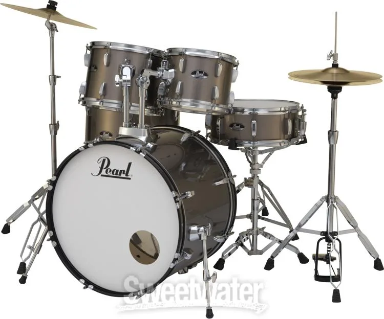  Pearl Roadshow RS525SC/C 5-piece Complete Drum Set with Cymbals - Bronze Metallic