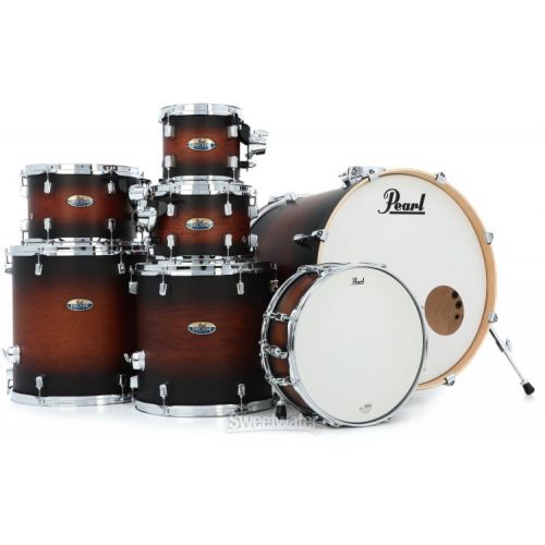  Pearl Decade Maple DMP927SP/C 7-piece Shell Pack with Snare Drum and 5-piece 930 Series Hardware Pack - Satin Brown Burst