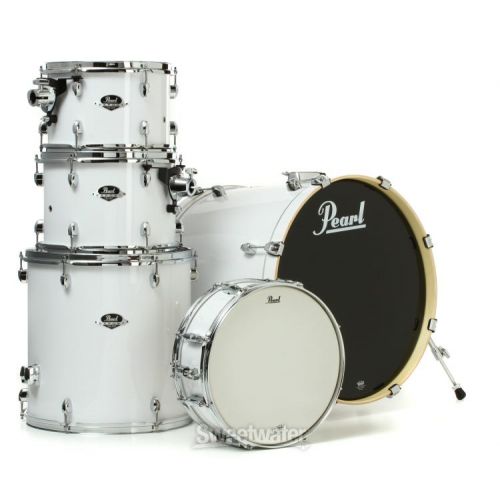  Pearl Export EXX725/C 5-piece Drum Set with Snare Drum - Pure White