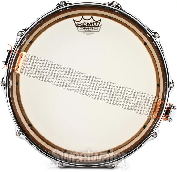  Pearl Music City Custom Solid Walnut Snare Drum - 5 x 14-inch - Kingwood Center Inlay