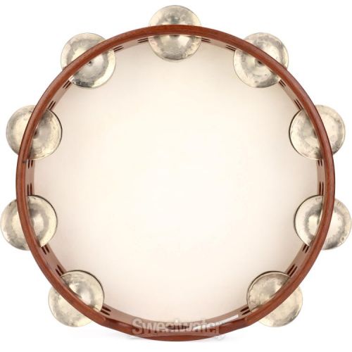  Pearl Orchestral Tambourine - 10-inch, German Silver