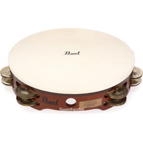  Pearl Orchestral Tambourine - 10-inch, German Silver