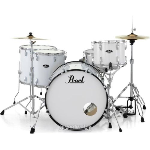  Pearl Roadshow RS525WFC/C 5-piece Complete Drum Set with Cymbals - Pure White