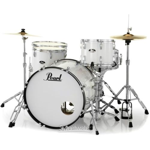  Pearl Roadshow RS525WFC/C 5-piece Complete Drum Set with Cymbals - Pure White