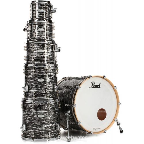  Pearl Music City Custom Reference Pure RFP624/C 6-piece Shell Pack - Black Oyster Glitter