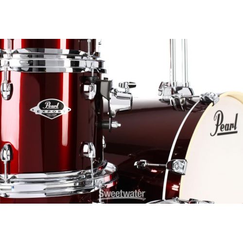  Pearl Export EXX725/C 5-piece Drum Set with Snare Drum - Burgundy