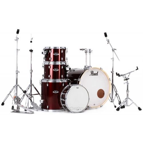  Pearl Export EXX725/C 5-piece Drum Set with Snare Drum - Burgundy